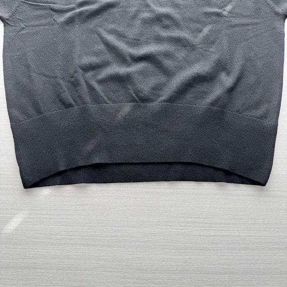 A NEW DAY Fine Gauge V Neck Sweater XS Black Long Sleeve Wide Rib Hem Casual New - Picture 4 of 13